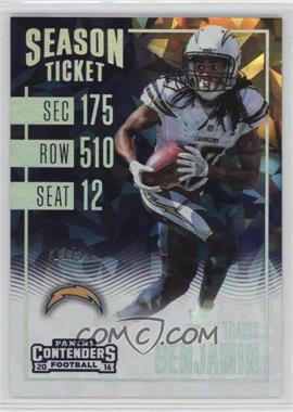 2016 Panini Contenders - [Base] - Cracked Ice Ticket #76 - Season Ticket - Travis Benjamin /24