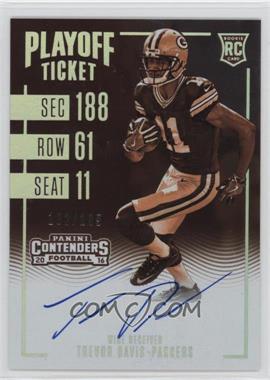 2016 Panini Contenders - [Base] - Playoff Ticket Sepia #338 - Rookie Ticket RPS - Trevor Davis /199