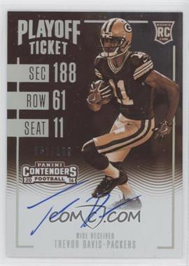 2016 Panini Contenders - [Base] - Playoff Ticket Sepia #338 - Rookie Ticket RPS - Trevor Davis /199