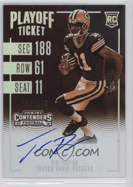 2016 Panini Contenders - [Base] - Playoff Ticket Sepia #338 - Rookie Ticket RPS - Trevor Davis /199