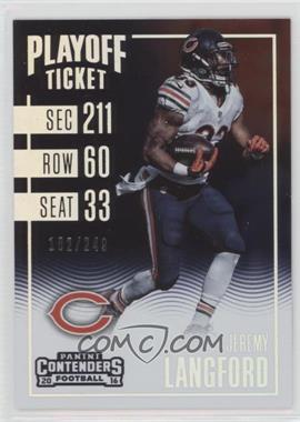 2016 Panini Contenders - [Base] - Playoff Ticket #27 - Season Ticket - Jeremy Langford /249