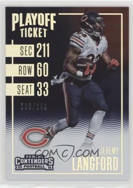 2016 Panini Contenders - [Base] - Playoff Ticket #27 - Season Ticket - Jeremy Langford /249