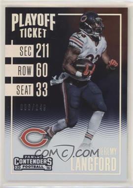 2016 Panini Contenders - [Base] - Playoff Ticket #27 - Season Ticket - Jeremy Langford /249