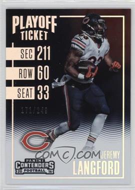 2016 Panini Contenders - [Base] - Playoff Ticket #27 - Season Ticket - Jeremy Langford /249