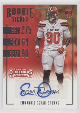 2016 Panini Contenders - [Base] #189 - Rookie Ticket - Emmanuel Ogbah