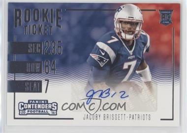 2016 Panini Contenders - [Base] #258 - Rookie Ticket - Jacoby Brissett