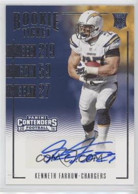 2016 Panini Contenders - [Base] #264 - Rookie Ticket - Kenneth Farrow