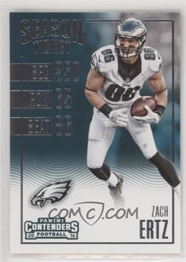 2016 Panini Contenders - [Base] #7 - Season Ticket - Zach Ertz