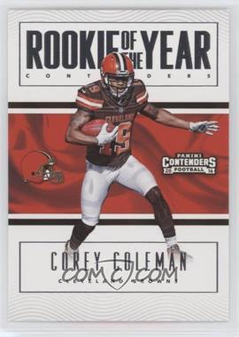 2016 Panini Contenders - Rookie of the Year Contenders #3 - Corey Coleman