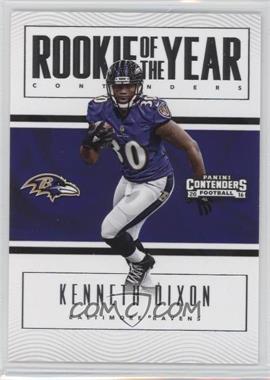 2016 Panini Contenders - Rookie of the Year Contenders #4 - Kenneth Dixon