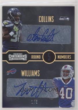 2016 Panini Contenders - Round Numbers - Gold Dual Autographs #16 - Alex Collins, Jonathan Williams /5