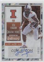 College Ticket - Josh Ferguson (White Jersey) #/23