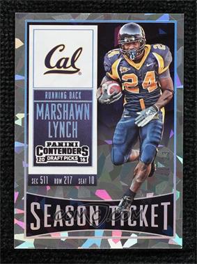 2016 Panini Contenders Draft Picks - [Base] - Cracked Ice #71 - Season Ticket - Marshawn Lynch /23