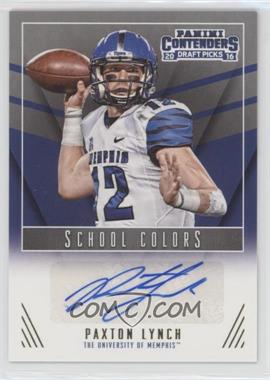 2016 Panini Contenders Draft Picks - School Colors Signatures #49 - Paxton Lynch