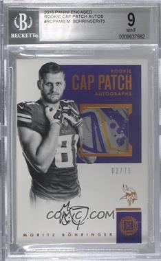 2016 Panini Encased - Rookie Cap Patch Autographs #RCPA-MB - Moritz Bohringer /75 [BGS 9 MINT]