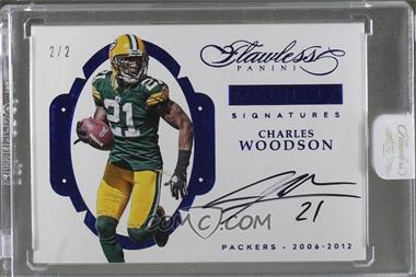 2016 Panini Flawless - Legendary Signatures - Sapphire #LSCW - Charles Woodson /2 [Uncirculated]