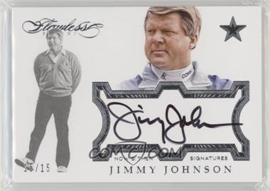 2016 Panini Flawless - Now and Then Signatures - Silver #NTJJ - Jimmy Johnson /15