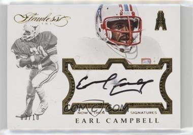 2016 Panini Flawless - Now and Then Signatures #NTEC - Earl Campbell /10