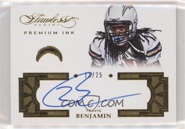 2016 Panini Flawless - Premium Ink #PITB.2 - Travis Benjamin /25