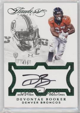 2016 Panini Flawless - Rookie Now and Then Signatures - Emerald #RNDB - Devontae Booker /5