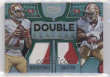 2016 Panini Gala - Double Feature Memorabilia - Jade #DF-KH - Colin Kaepernick, Carlos Hyde /25