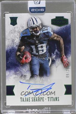 2016 Panini Honors - [Base] - Green #89 - Rookie Autographs - Tajae Sharpe /25 [Uncirculated]