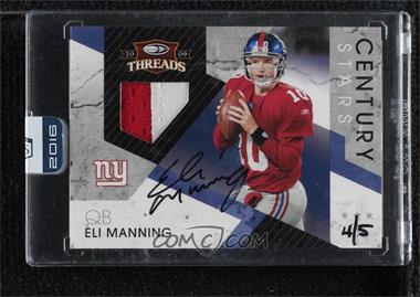 2016 Panini Honors - Recollection Collection #09DT-7 - Eli Manning (2009 Donruss Threads Century Stars) /5 [Buyback]