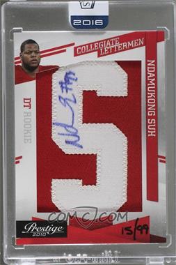 2016 Panini Honors - Recollection Collection #10PPCL-12 - Ndamukong Suh (2010 Panini Prestige Collegiate Lettermen) /99 [Buyback]