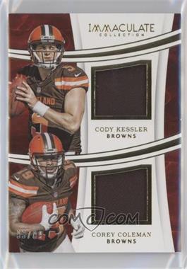 2016 Panini Immaculate Collection - Immaculate Dual Jerseys #KL - Cody Kessler, Corey Coleman /99