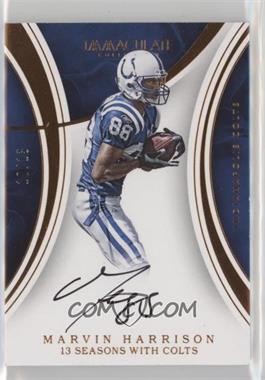 2016 Panini Immaculate Collection - Immaculate Seasons Signatures #MH - Marvin Harrison /13