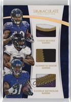 Chris Moore, Kenneth Dixon, Keenan Reynolds #/5