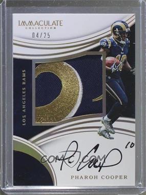 2016 Panini Immaculate Collection - Premium Patch Rookie Autographs - Gold #PC - Pharoh Cooper /25