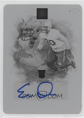 2016 Panini Impeccable - [Base] - Printing Plate Black #144 - Rookie Autographs - Emmanuel Ogbah /1