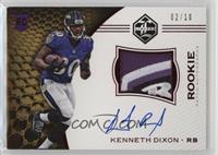 Rookie Patch Autographs - Kenneth Dixon #/10