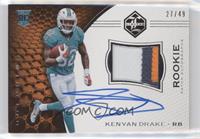 Rookie Patch Autographs - Kenyan Drake #/49