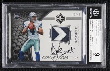 2016 Panini Limited - [Base] - Spotlight Silver #121 - Rookie Patch Autographs - Dak Prescott /49 [BGS 9 MINT]