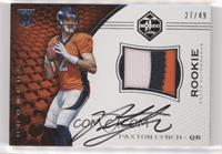 Rookie Patch Autographs - Paxton Lynch #/49