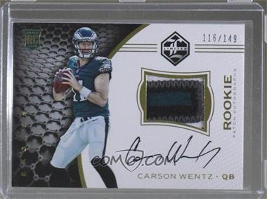2016 Panini Limited - [Base] #109.1 - Rookie Patch Autographs - Carson Wentz /149 [Noted]