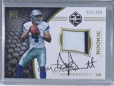 2016 Panini Limited - [Base] #121.1 - Rookie Patch Autographs - Dak Prescott /299