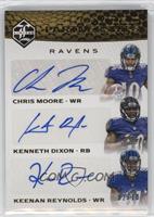 Kenneth Dixon, Chris Moore, Keenan Reynolds #/10