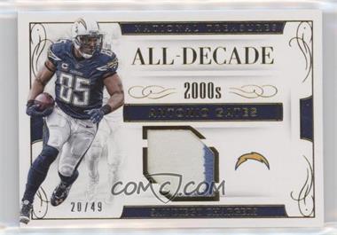 2016 Panini National Treasures - All-Decade Memorabilia - Gold #31 - Antonio Gates /49