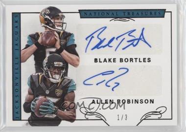 2016 Panini National Treasures - Dual Signatures - Black #6 - Blake Bortles, Allen Robinson /3