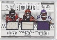 Devonta Freeman, Jeremy Hill, Adrian Peterson #/49