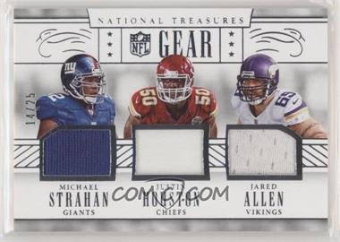 2016 Panini National Treasures - NFL Gear Trios #19 - Jared Allen, Justin Houston, Michael Strahan /25