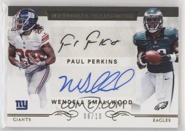 2016 Panini National Treasures - Rookie Dual Signatures - Gold #35 - Paul Perkins, Wendell Smallwood /10