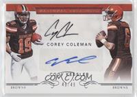 Corey Coleman, Cody Kessler #/49