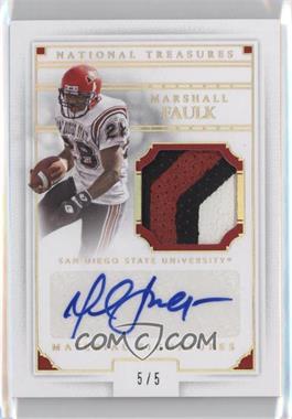 2016 Panini National Treasures Collegiate - Material Signatures - Gold #52 - Marshall Faulk /5