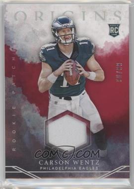 2016 Panini Origins - Rookie Patches - Red #RP-CW - Carson Wentz /99