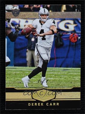 2016 Panini Plates & Patches - [Base] - Gold #74 - Derek Carr /1