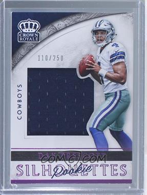 2016 Panini Preferred - Retail Crown Royale Jumbo Rookie Silhouette Jerseys - Pink #35 - Dak Prescott /250